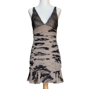 Elizabeth and James Silk Ruched Dress